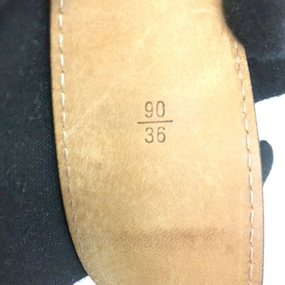 100% Authentic Louis Vuitton Monogram Brown Leather Belt - Picture 7 of 10